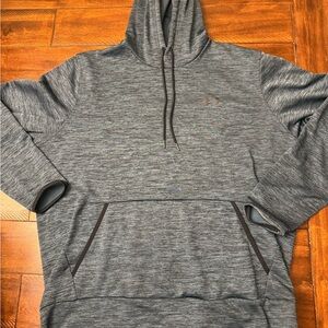 Under Armour ColdGear Fleece Pullover Hoodie Gray XL Loose Fit Hooded Men's